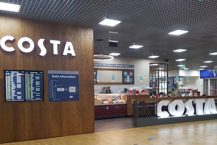 Birmingham Airport Costa Coffee takes off