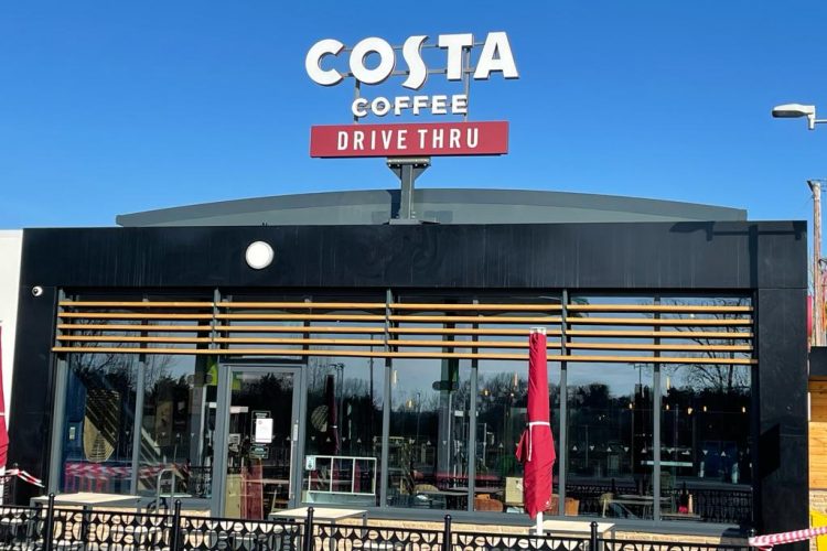 Costa Coffee Astwick Services Drive thru